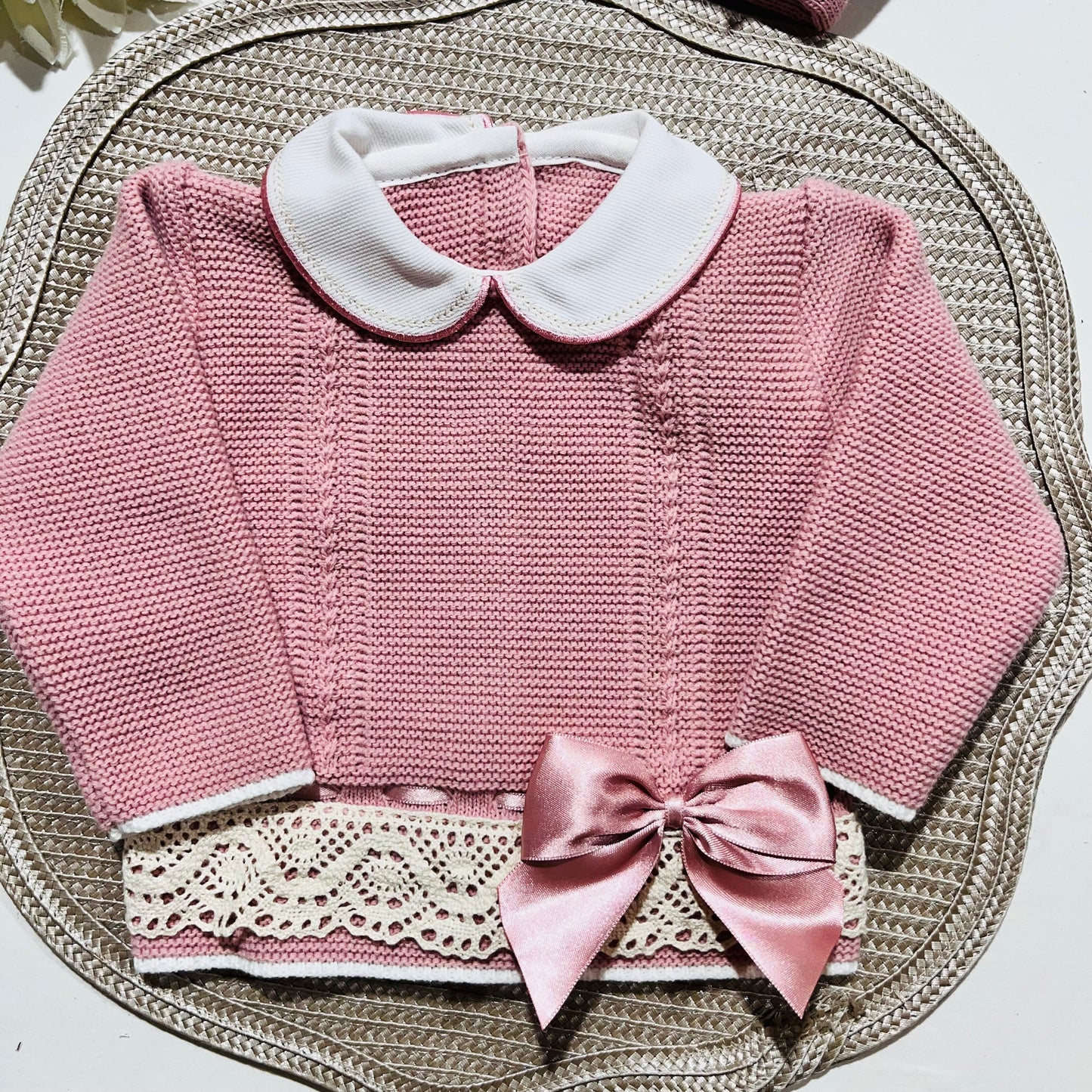 Conjunto Ternura para bebé - Camisola + calça + gorro - 0/3M