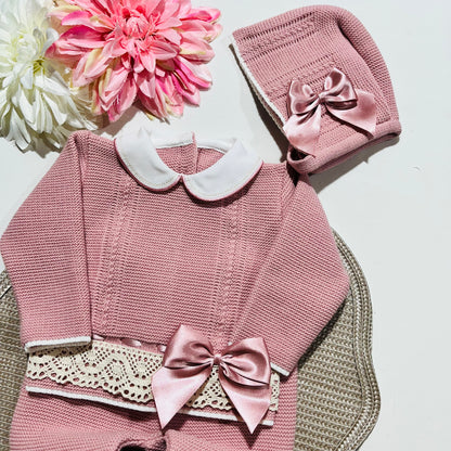 Conjunto Ternura para bebé - Camisola + calça + gorro - 0/3M