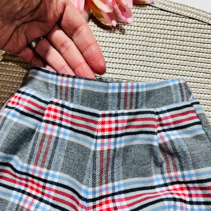 Conjunto camisa e calção xadrez de bebé - Azul - 6 e 12M