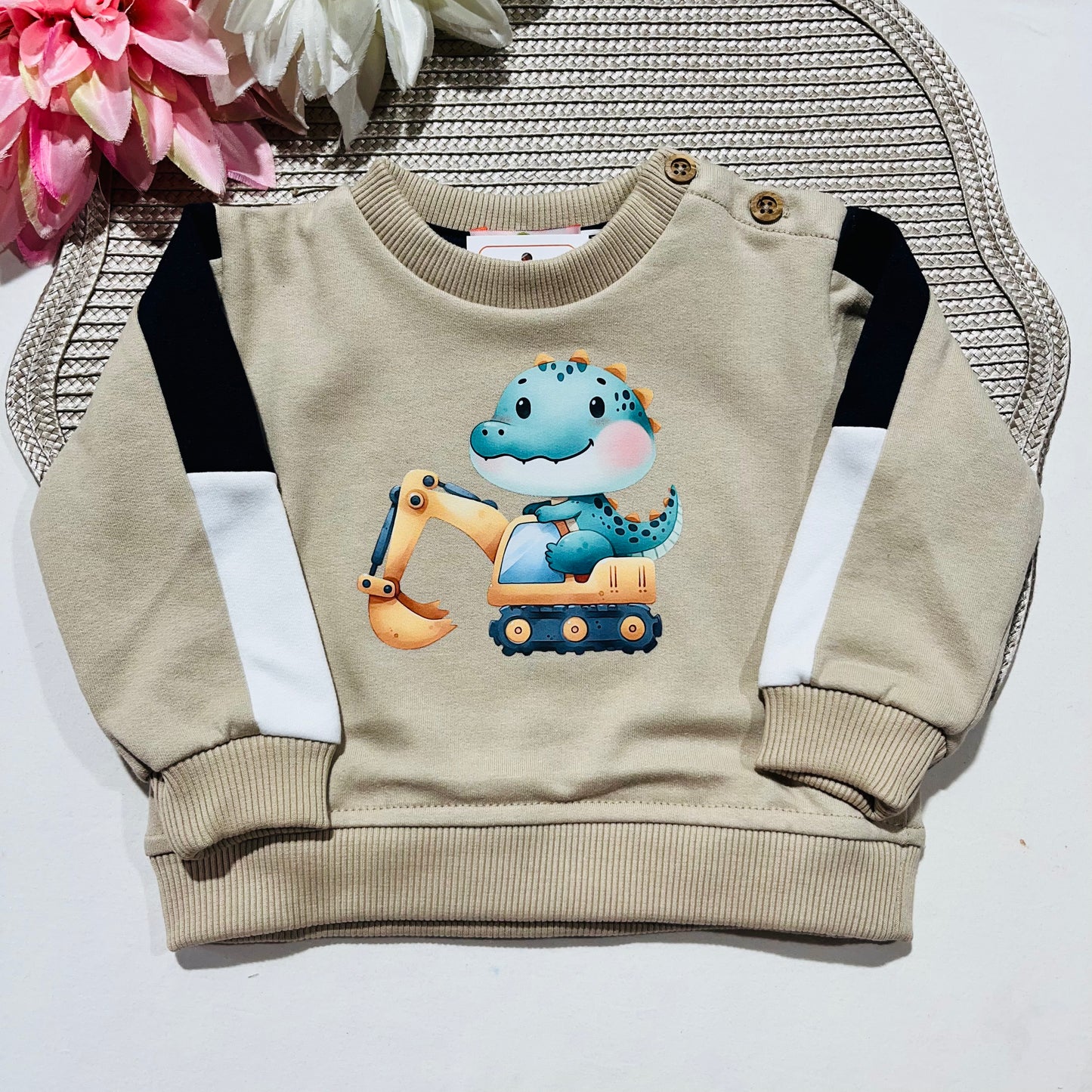 Conjunto de fato de treino bebé - Dino - 3 aos 12M