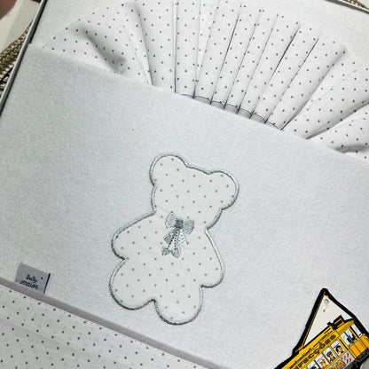 Jogo de lençóis em flanela para Cama de grades - Urso pintinhas