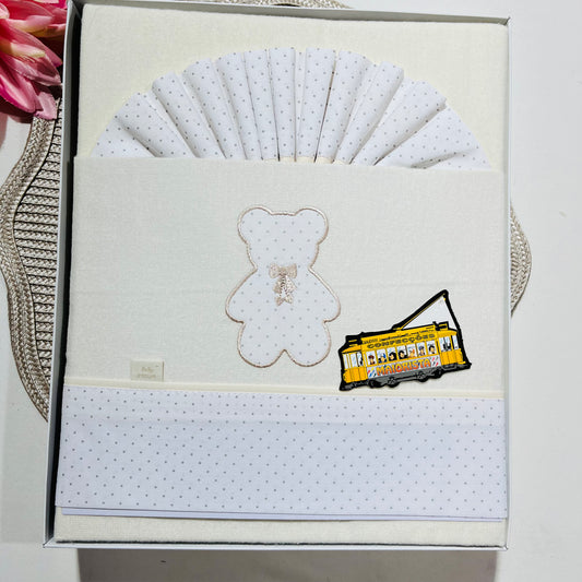 Jogo de lençóis em flanela para Next to me - Urso pintinhas