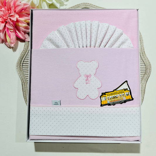 Jogo de lençóis em flanela para Next to me - Urso pintinhas