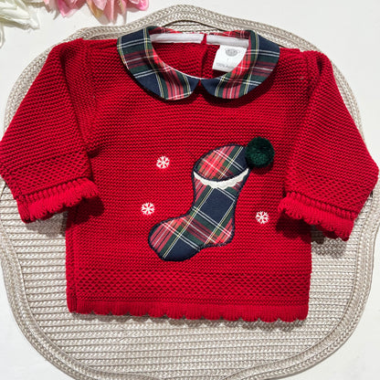 Conjunto Bota em malha para bebé  - 1/3M - Vermelho