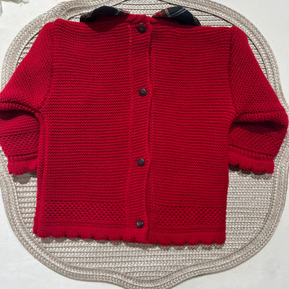 Conjunto Bota em malha para bebé  - 1/3M - Vermelho