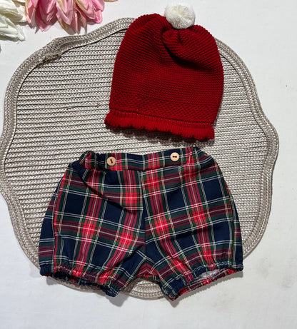 Conjunto Bota em malha para bebé  - 1/3M - Vermelho
