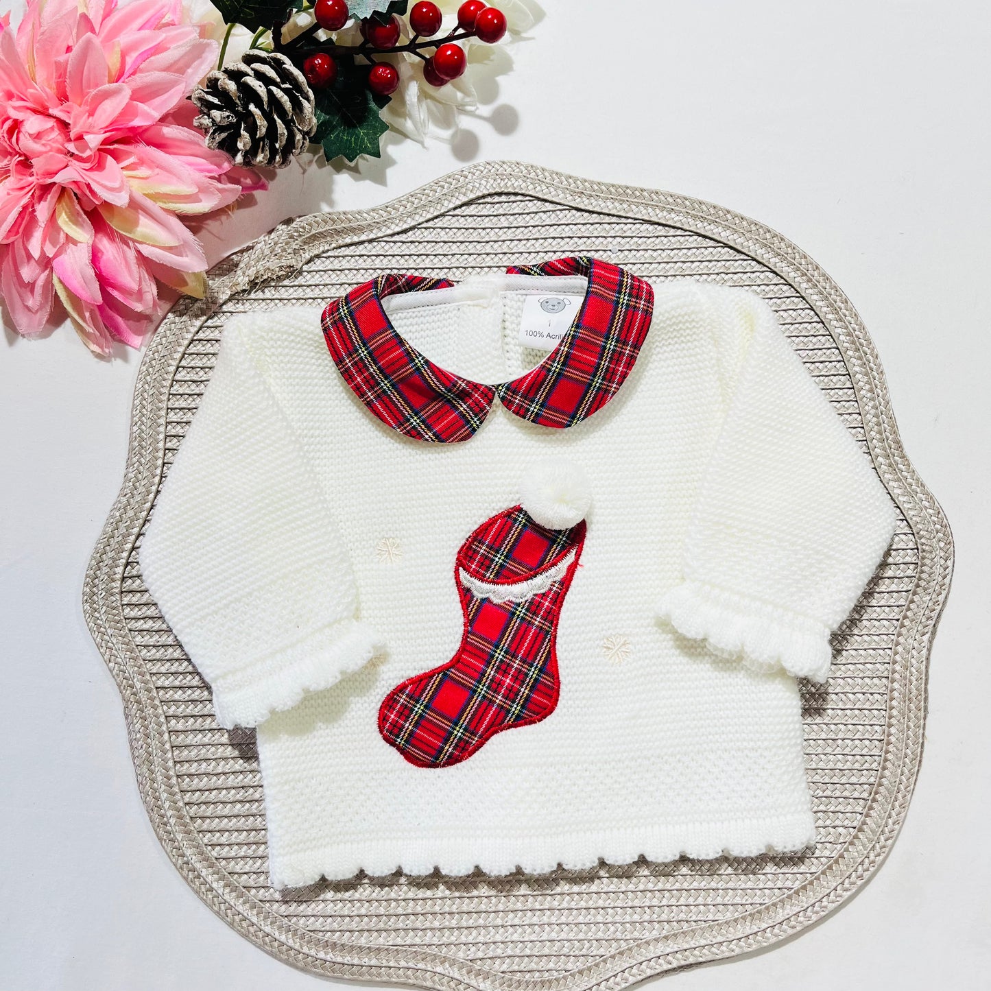 Conjunto Bota em malha para bebé  - 1/3M - Pérola