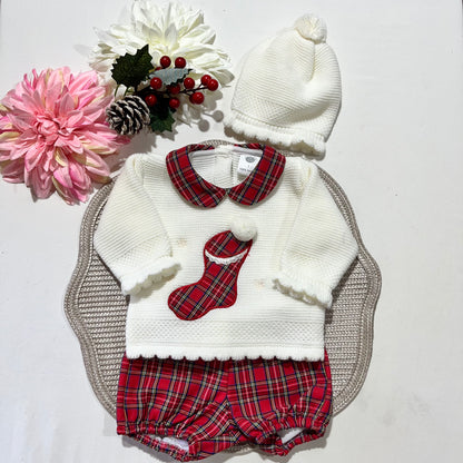 Conjunto Bota em malha para bebé  - 1/3M - Pérola