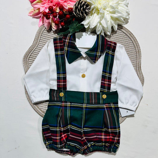 Conjunto de bebé menino - Calção e camisa - 3 aos 12M