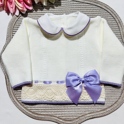 Conjunto Ternura para bebé - Camisola + calça + gorro - 0/3M