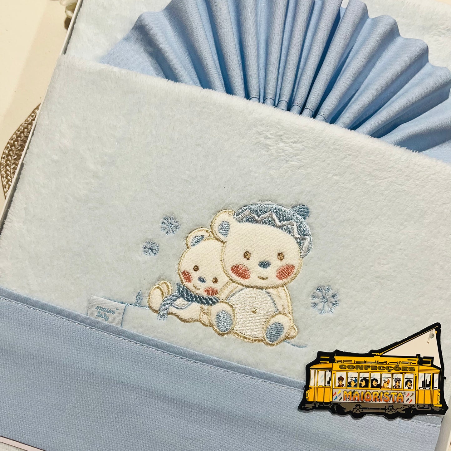 Jogo de lençóis em coralina para Next to me - Amigo Urso