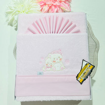 Jogo de lençóis em coralina para Next to me - Amigo Urso