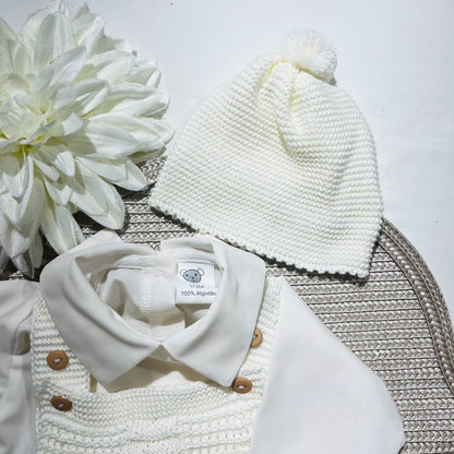 Conjunto de bebé - 3 peças - 1/3M - Pérola