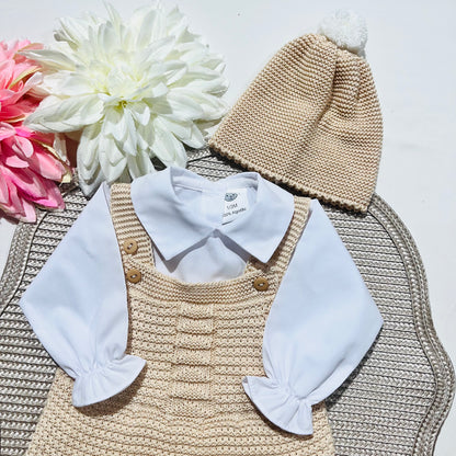 Conjunto de bebé - 3 peças - 1/3M - Areia