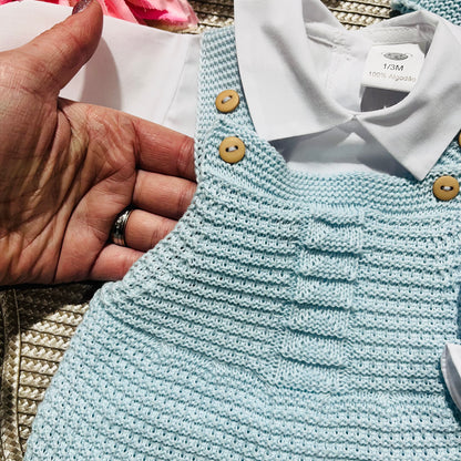 Conjunto de bebé - 3 peças - 1/3M - Azul bebé