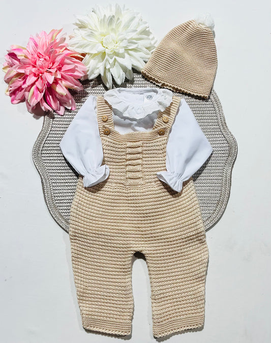 Conjunto de bebé - 3 peças - 1/3M - Areia