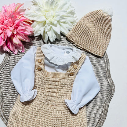Conjunto de bebé - 3 peças - 1/3M - Areia