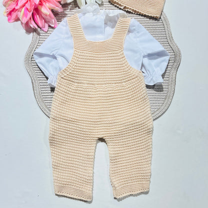Conjunto de bebé - 3 peças - 1/3M - Areia