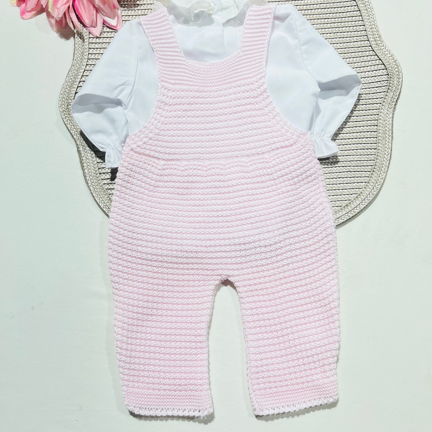 Conjunto de bebé - 3 peças - 1/3M - Rosa bebé