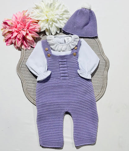 Conjunto de bebé - 3 peças - 1/3M - Lavanda