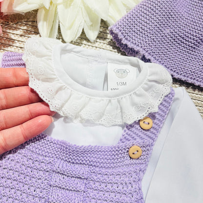 Conjunto de bebé - 3 peças - 1/3M - Lavanda