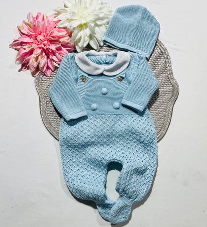 Conjunto Arco-iris  para bebé - 3 peças - 0/3M - Azul bebé