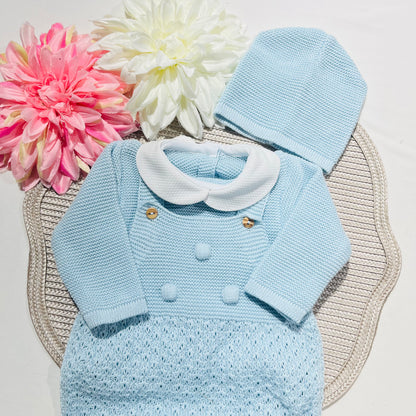 Conjunto Arco-iris  para bebé - 3 peças - 0/3M - Azul bebé