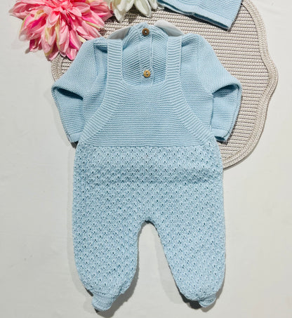 Conjunto Arco-iris  para bebé - 3 peças - 0/3M - Azul bebé