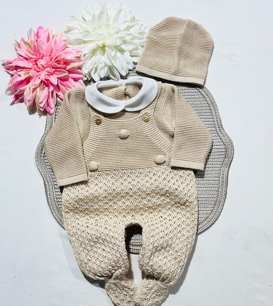 Conjunto Arco-iris  para bebé - 3 peças - 0/3M - Areia