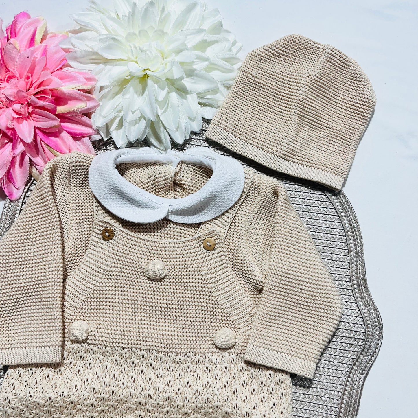 Conjunto Arco-iris  para bebé - 3 peças - 0/3M - Areia