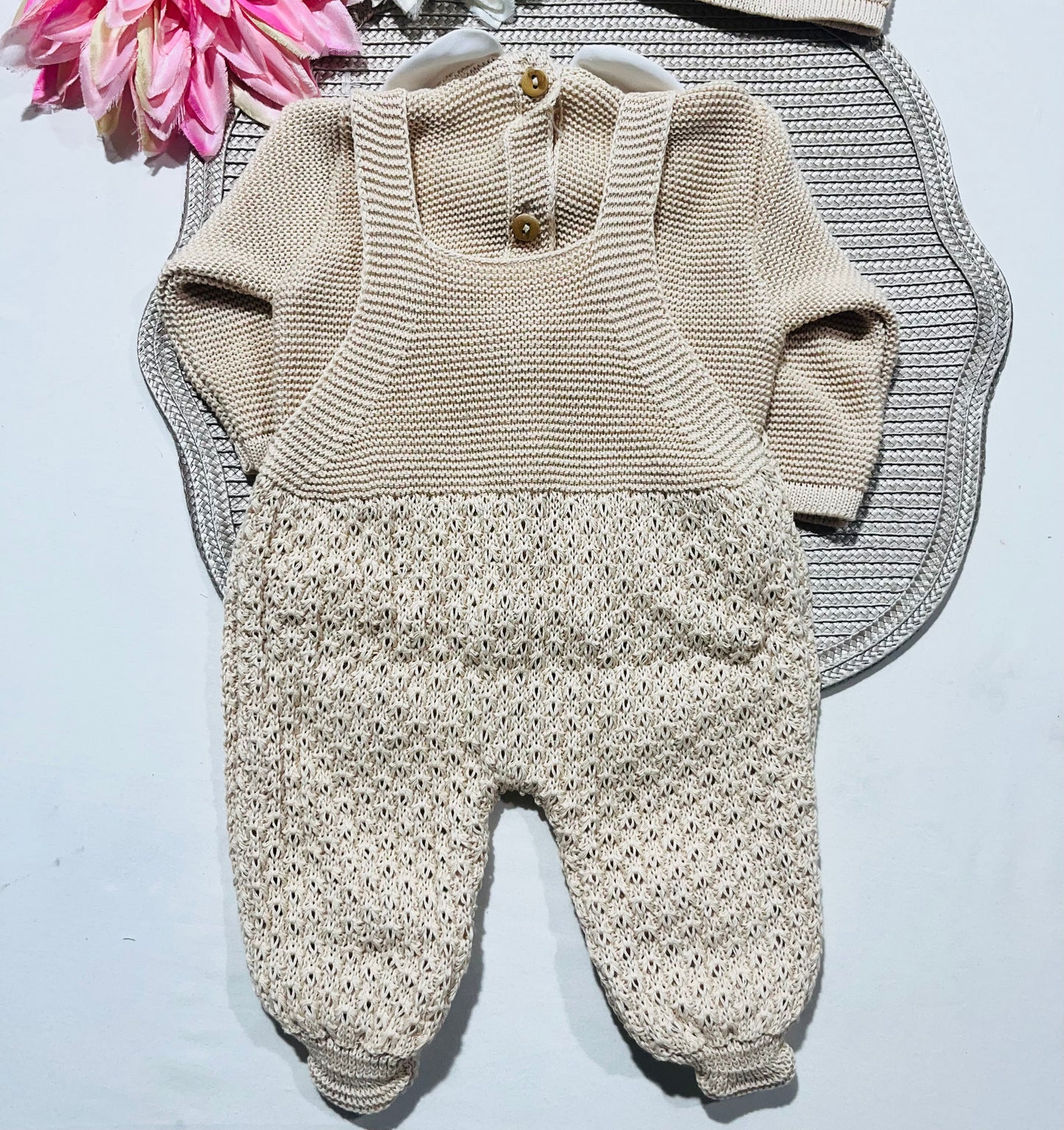 Conjunto Arco-iris  para bebé - 3 peças - 0/3M - Areia