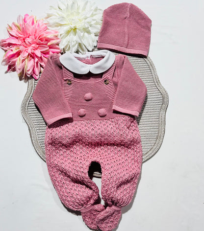 Conjunto Arco-iris  para bebé - 3 peças - 0/3M - Rosa velho