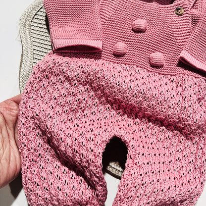 Conjunto Arco-iris  para bebé - 3 peças - 0/3M - Rosa velho