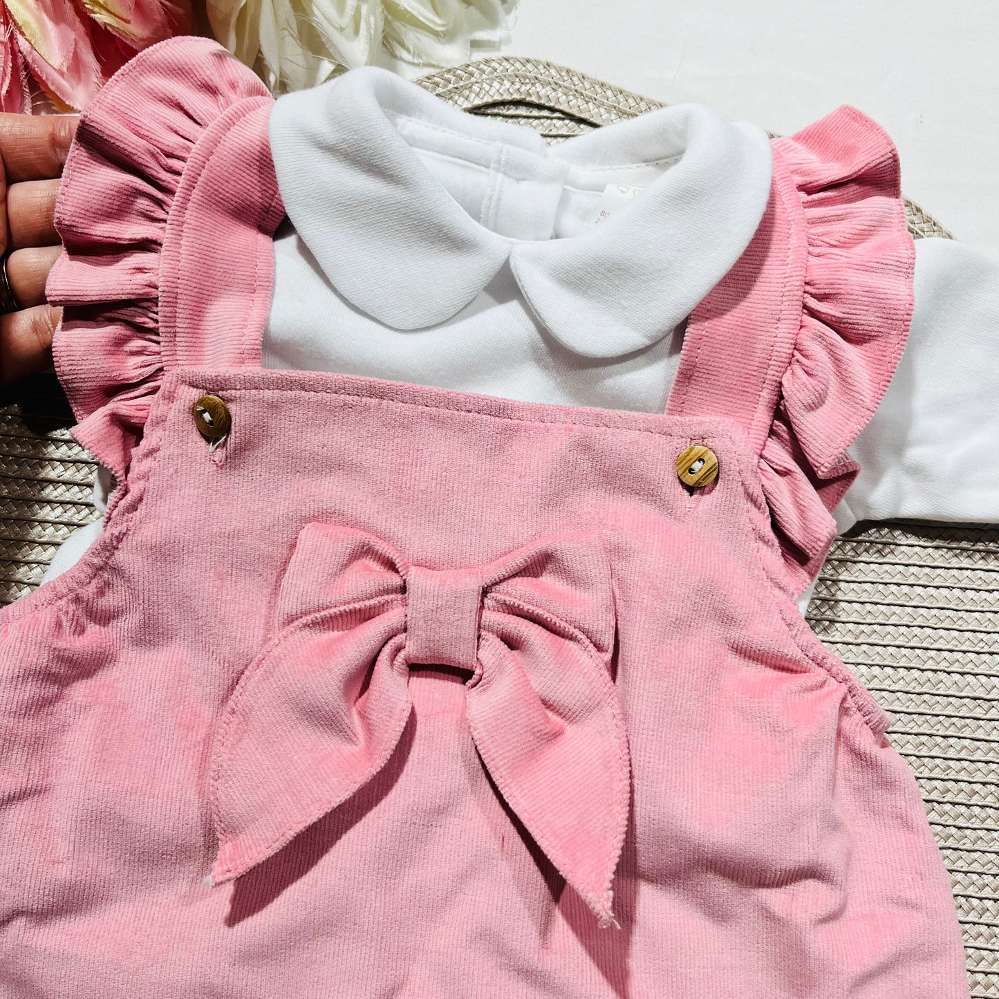 Conjunto para bebé - Eva - 3 e 6M - Rosa velho