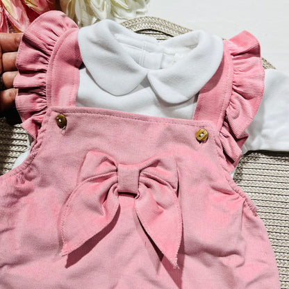 Conjunto para bebé - Eva - 3 e 6M - Rosa velho