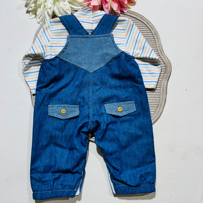 Conjunto jardineira para bebé - Carrinho