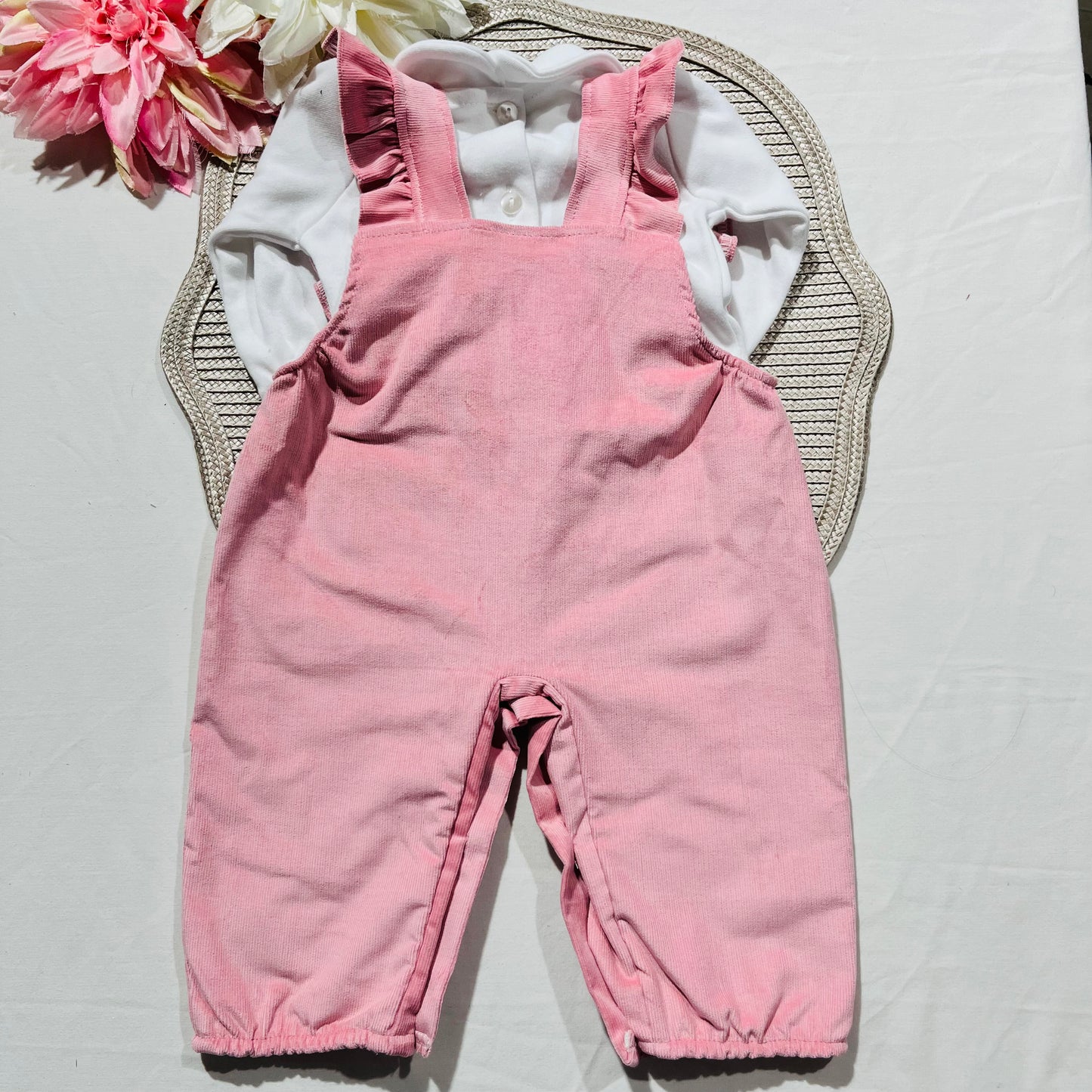 Conjunto para bebé - Eva - 3 e 6M - Rosa velho