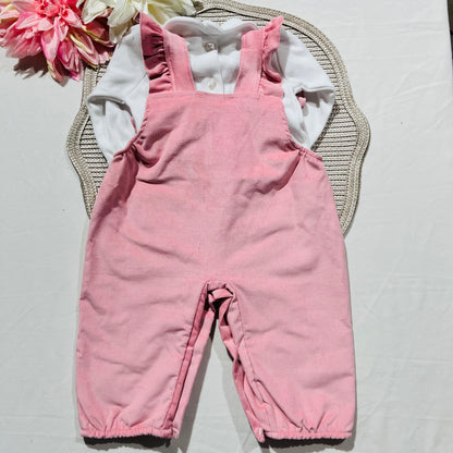 Conjunto para bebé - Eva - 3 e 6M - Rosa velho