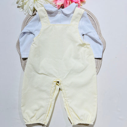 Conjunto Girafinha em algodão - 3 aos 12M - Amarelo bebé