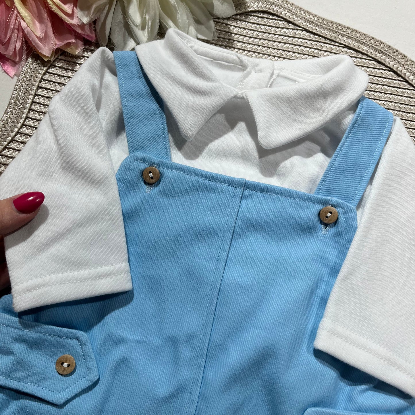 Conjunto para bebé - Diogo - 3 aos 12M - Azul