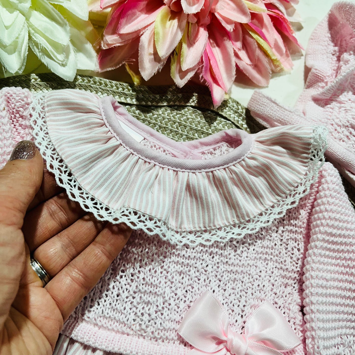 Vestido Mimi em algodão para bebé - 1 aos 6M - Rosa bebé