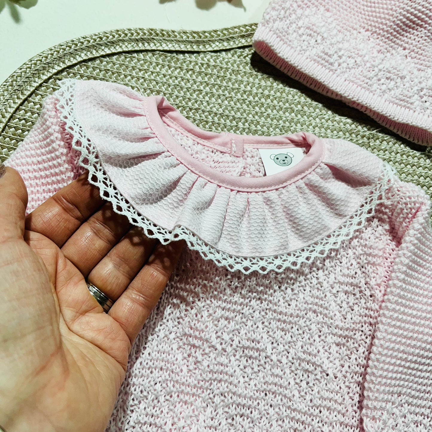 Conjunto Maria para bebé - 4 Peças - Rosa bebé