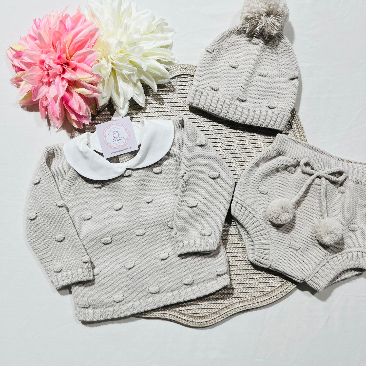 Conjunto em malha para bebé - Mimo - 1 aos 12M