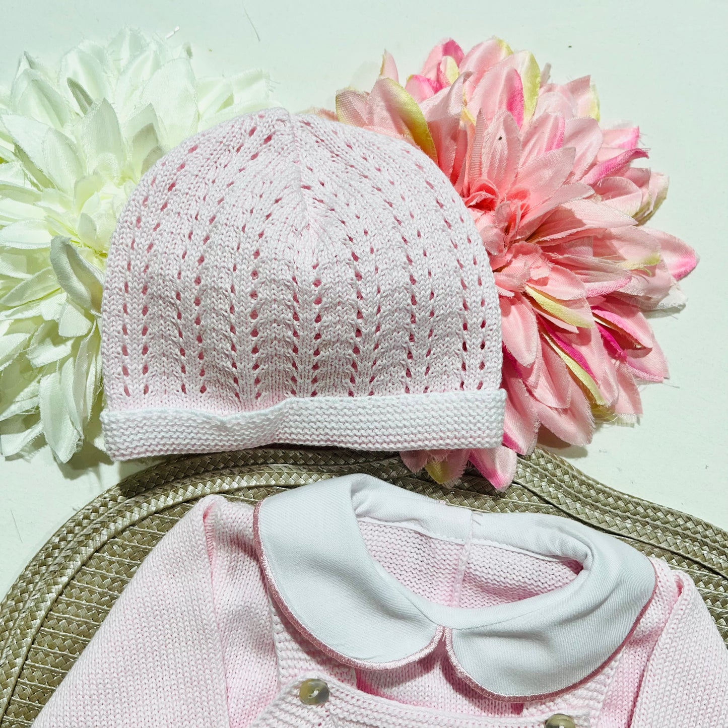 Conjunto de malha algodao Zizaque - Rosa bebé