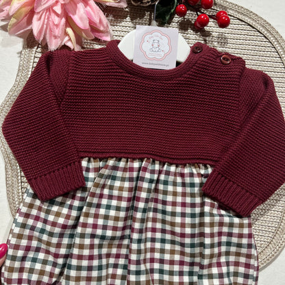 Fofo xadrez para bebé - 1 aos 6M - Vermelho