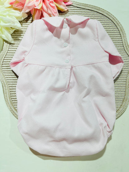 Fofo Mimo em piqué para bebé - 1/3M - Rosa bebé