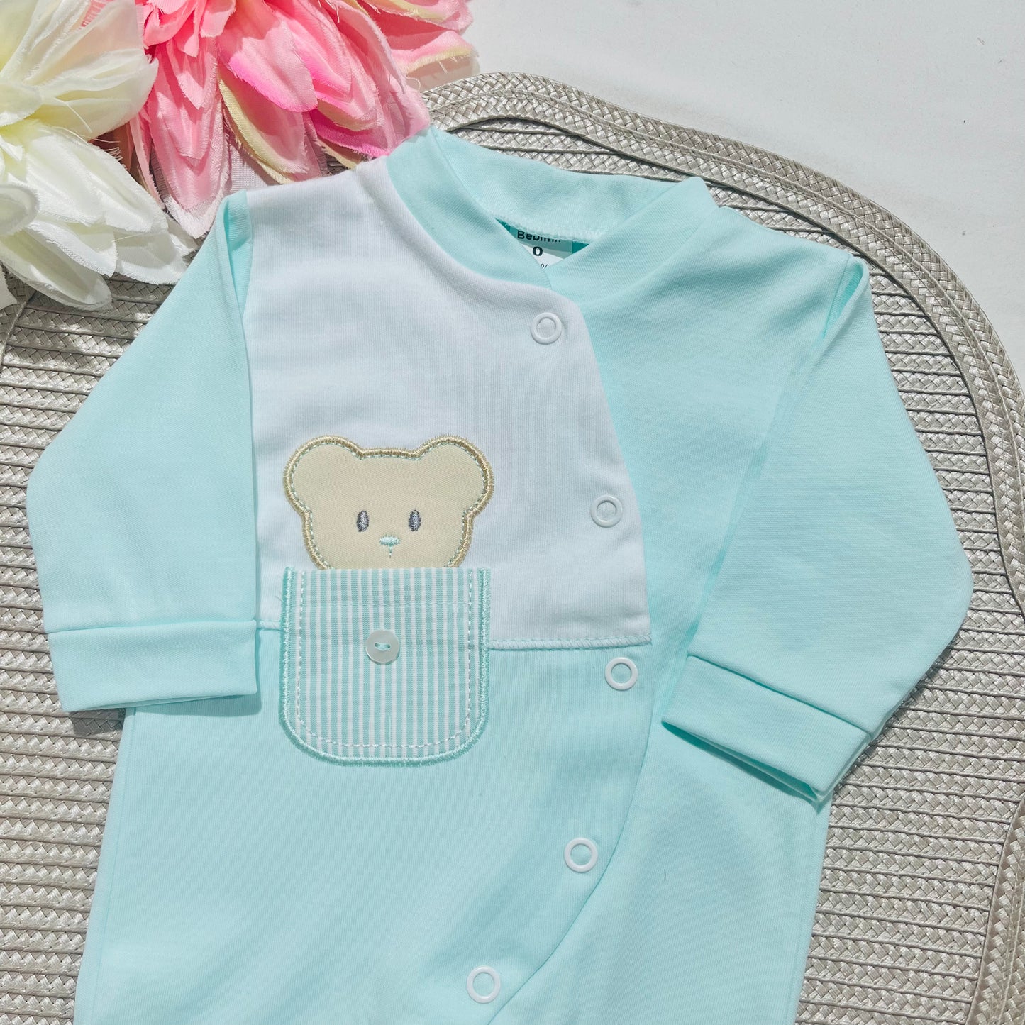 Babygrow - 100% algodão -  Ursinho