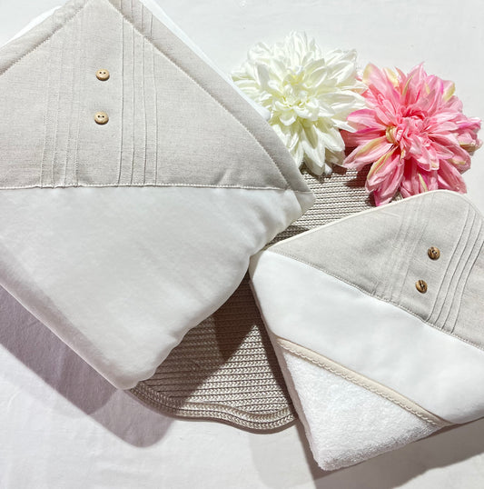 Conjunto Linho Premium para bebé - 2 peças - Perola