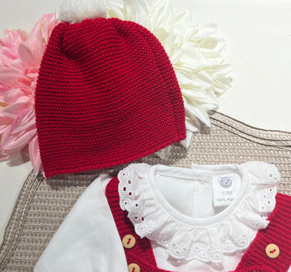 Conjunto Ternura  para bebé - 1/3M - Vermelho