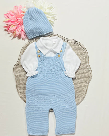 Conjunto Ternura  para bebé - 1/3M - Azul bebé